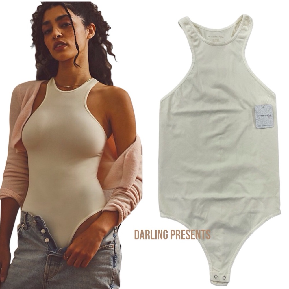 Free People Intimately Down To Earth Bodysuit Women Color Ivory Size XS/S